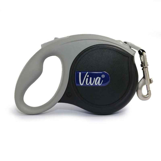 Ancol Viva Retractable Tape Dog Lead Black Large 5m Ancol