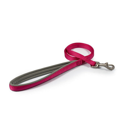 Ancol Nylon Padded Dog Lead Raspberry 12mm x 1m Ancol