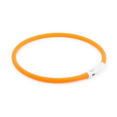 Ancol USB Rechargeable Flashing Orange Dog Collar Ancol
