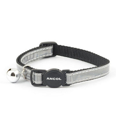Ancol Reflective Gloss Silver Cat Collar Ancol
