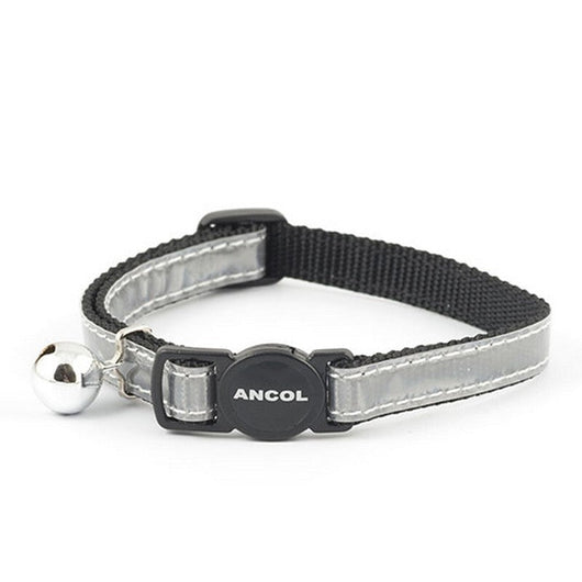 Ancol Reflective Gloss Silver Cat Collar Ancol