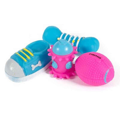 Ancol Small Bite Vinyl Puppy Selection 4 Pack Ancol