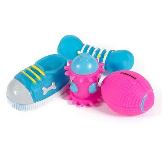 Ancol Small Bite Vinyl Puppy Selection 4 Pack Ancol