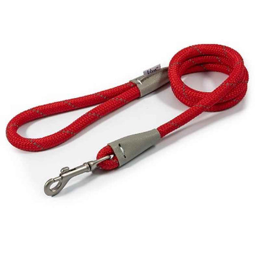 Ancol Viva Rope Reflective Snap Lead Red 12mm x 1.07m Ancol