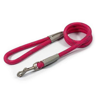 Ancol Viva Rope Reflective Snap Lead Pink 12mm x 1.07m Ancol
