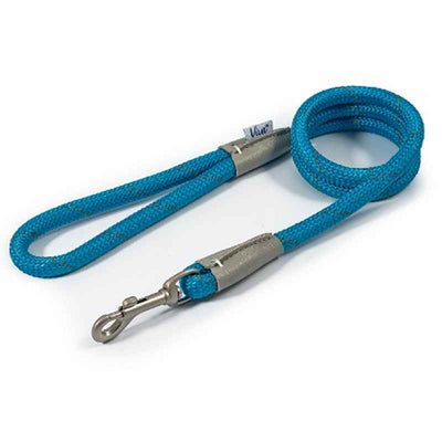 Ancol Viva Rope Reflective Snap Lead Blue 12mm x 1.07m Ancol