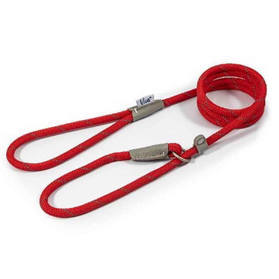 Ancol Viva Rope Reflective Slip Lead Red 8mm x 1.5m Ancol