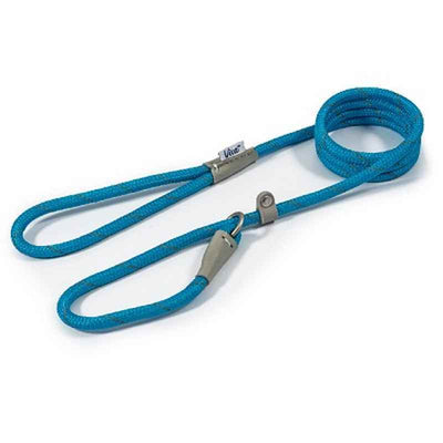 Ancol Viva Rope Reflective Slip Lead Blue 8mm x 1.5m Ancol