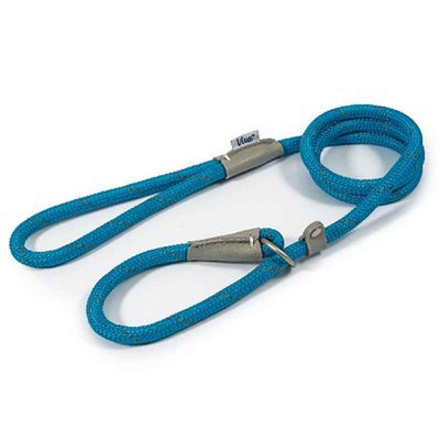 Ancol Viva Rope Reflective Slip Lead Blue 10mm x 1.2m Ancol