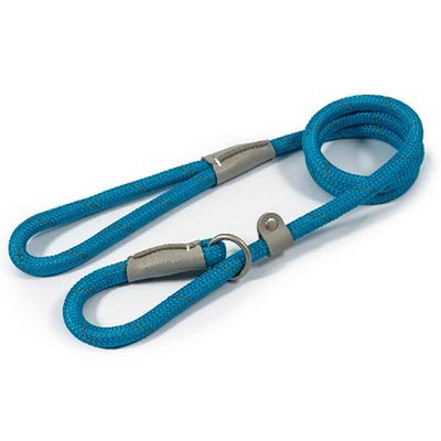 Ancol Viva Rope Reflictive Slip Lead Blue 12mm x 1.2m Ancol