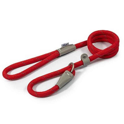 Ancol Viva Rope Reflective Slip Lead Red 12mm x 1.5m Ancol