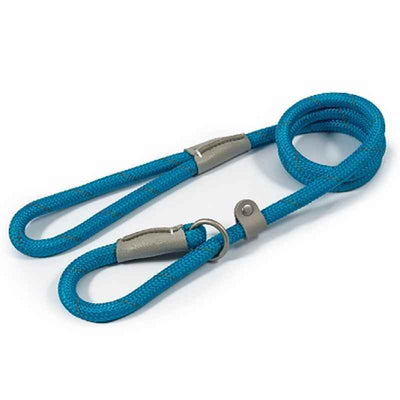 Ancol Viva Rope Reflective Slip Lead Blue 12mm x 1.5m Ancol