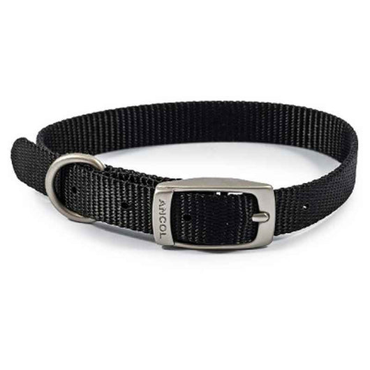 Ancol Viva Buckle Collar Black 26-31cm Ancol