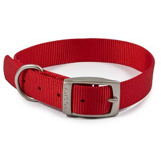Ancol Viva Buckle Collar Red 28-36cm Ancol