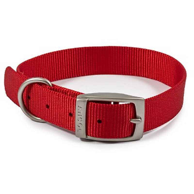Ancol Viva Buckle Collar Red 28-36cm Ancol