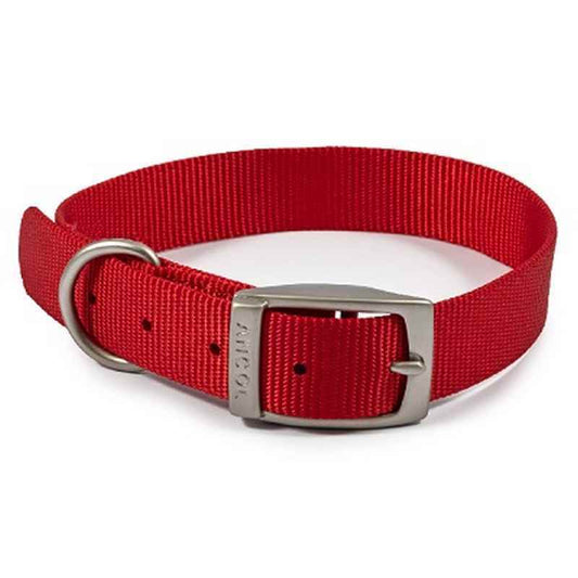 Ancol Viva Buckle Collar Red 35-43cm Ancol