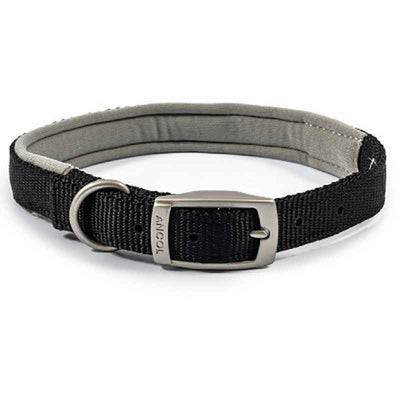 Ancol Viva Padded Buckle Collar Black 35-43cm Ancol