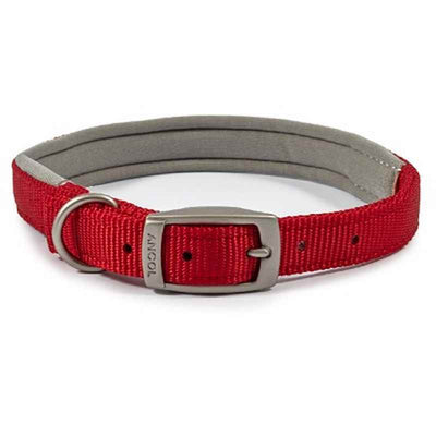 Ancol Viva Padded Buckle Collar Red 35-43cm Ancol