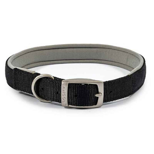 Ancol Viva Padded Buckle Collar Black 45-54cm Ancol