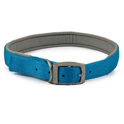 Ancol Viva Padded Buckle Collar Blue 45-54cm Ancol