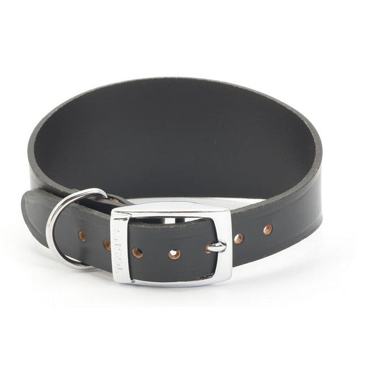 Ancol Black Leather Greyhound Collar 47cm Ancol