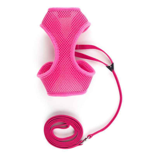Ancol Cat Soft Harness & Lead Pink Medium Ancol