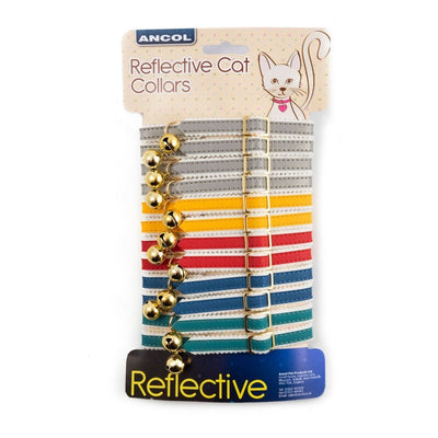Ancol Cat Reflective Collar Display Card x 12 Collars Ancol