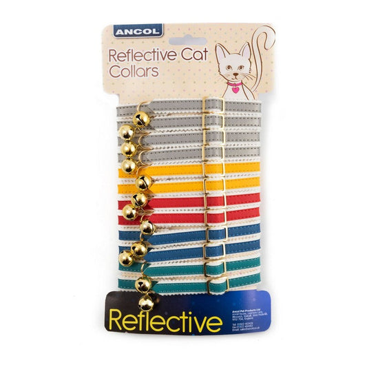 Ancol Cat Reflective Collar Display Card x 12 Collars Ancol