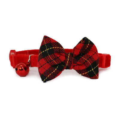Ancol Cat Vintage Bow Safety Collar Tartan Ancol