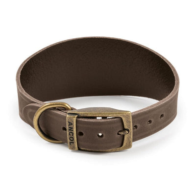 Ancol Heritage Collection Timberwolf Leather Greyhound Collar Sable 34-43cm Ancol