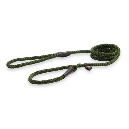 Ancol Heritage Collection Rope Slip Lead Green 8mm x 1.5m Ancol