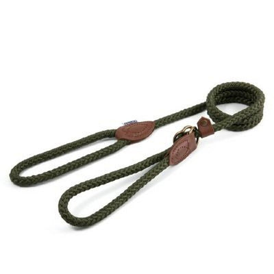 Ancol Heritage Collection Rope Slip with Halter Lead Green 12mm x 1.5m Ancol