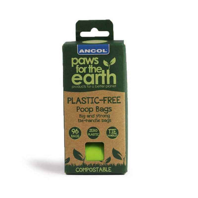 Ancol Paws for the Earth Plastic Free Poo Bags 96 bags x 6 Ancol