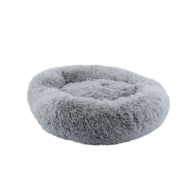 Ancol Sleepy Paws Super Soft Plush Donut Bed Slate Grey 70cm Ancol