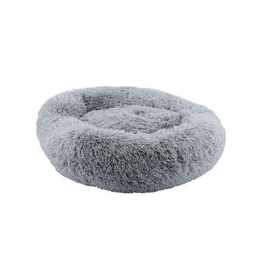 Ancol Sleepy Paws Super Soft Plush Donut Bed Slate Grey 70cm Ancol