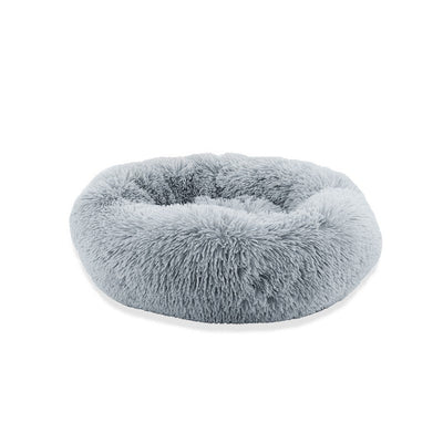 Ancol Sleepy Paws Super Soft Plush Donut Bed Slate Grey 50cm Ancol