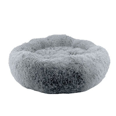 Ancol Sleepy Paws Super Soft Plush Donut Bed Slate Grey 100cm Ancol