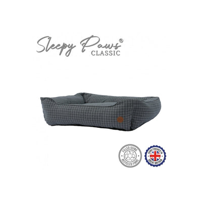Ancol Sleepy Paws Classic Blue Check Square Bed Extra Large 84cm x 105cm Ancol