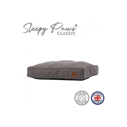 Ancol Sleepy Paws Classic Grey Check Medium Mattress 75cm x 60cm Ancol