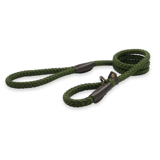 Ancol Heritage Collection Rope Slip Lead Green 12mm x 1.2m Ancol