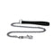 Ancol Classic Collection Leather Chain Lead Medium Black 80cm