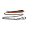 Ancol Classic Collection Leather Chain Lead Heavy Tan 90cm