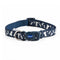 Ancol Paw and Bone Adjustable Reflective Blue Dog Collar 45 - 70cm