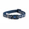 Ancol Paw and Bone Adjustable Reflective Blue Dog Collar 25 - 50cm