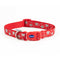 Ancol Stars Adjustable Reflective Red Dog Collar 45 - 70cm