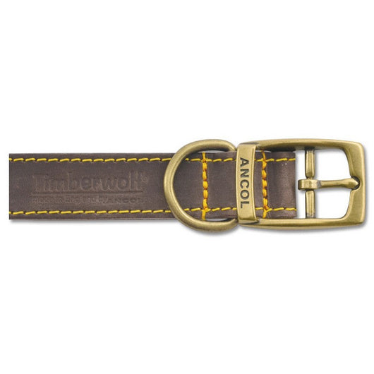 Ancol Timberwolf Sable Leather Dog Collar 50cm Ancol