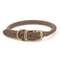 Ancol Timberwolf Round Sable Leather Dog Collar 28cm - 36cm