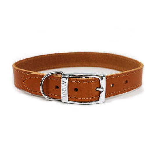 Ancol Classic Tan Sewn Leather Dog Collar 30cm Ancol