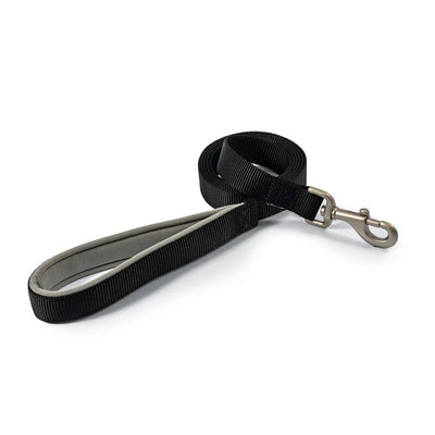 Ancol Viva Nylon Padded Snap Lead Black 1m Ancol