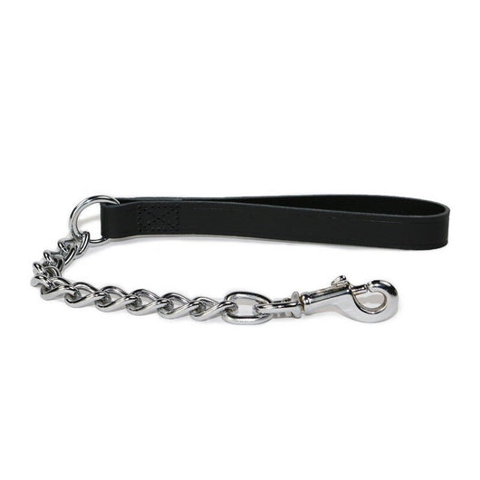 Ancol Classic Collection Leather Chain Lead Extra Heavy Black 50cm Ancol